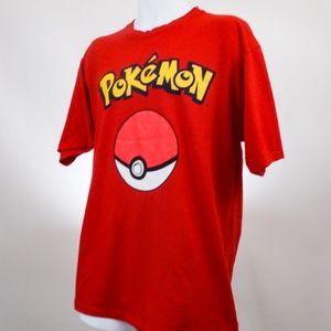 Red Pokemon Pokeball Unisex Short Sleeve Tee-Shirt  Men's X-Large "EUC"